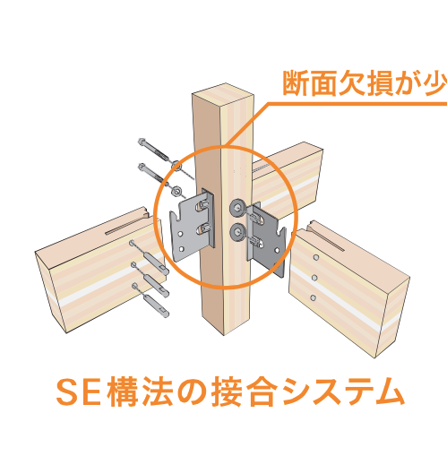 断面欠損が少ない